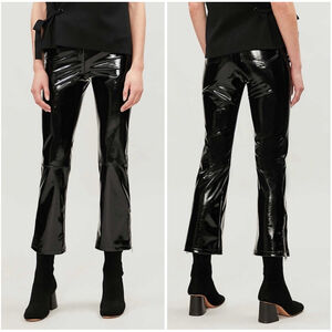 Maje Paveli Zippered Cuffs PVS Black Ankle Pants NWT Size 34/0/XS Mid Rise